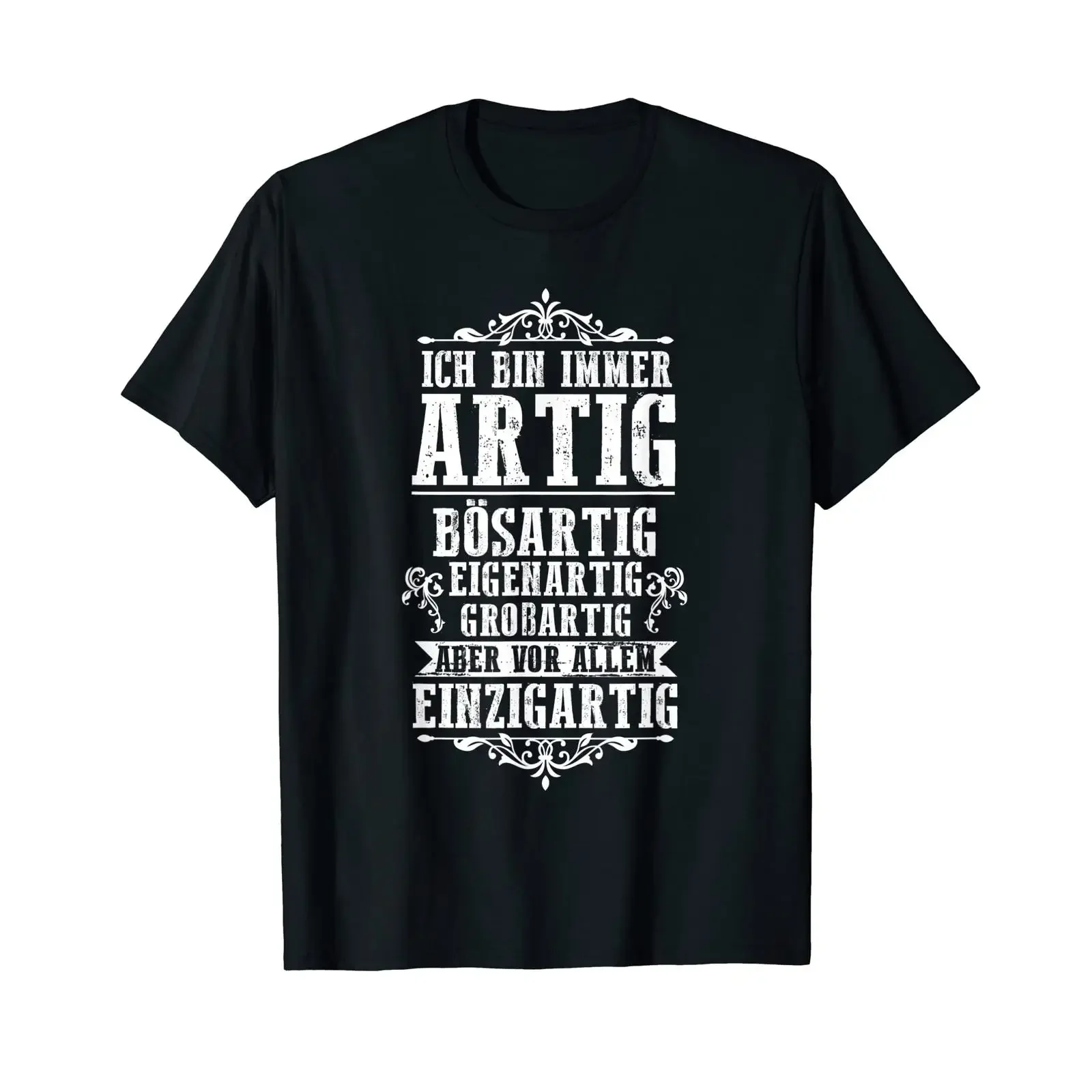 Ich Bin Immer Artig T Shirt vintage Washed Versatile Breathable Unisex fashion Comfortable streetwear Stylish homme Soft