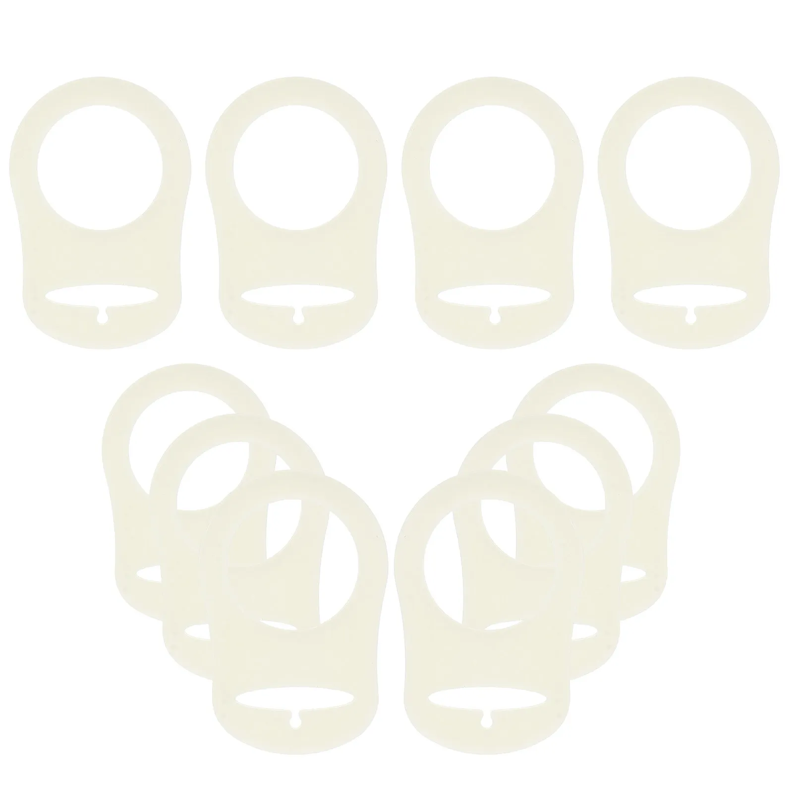 

Набор из 10 силиконовых держателей для пустышек с адаптерными кольцами для малышей: мягкие, противоскользящие, для облегчения прорезывания зубов, герметичные для бутылочек, для младенцев