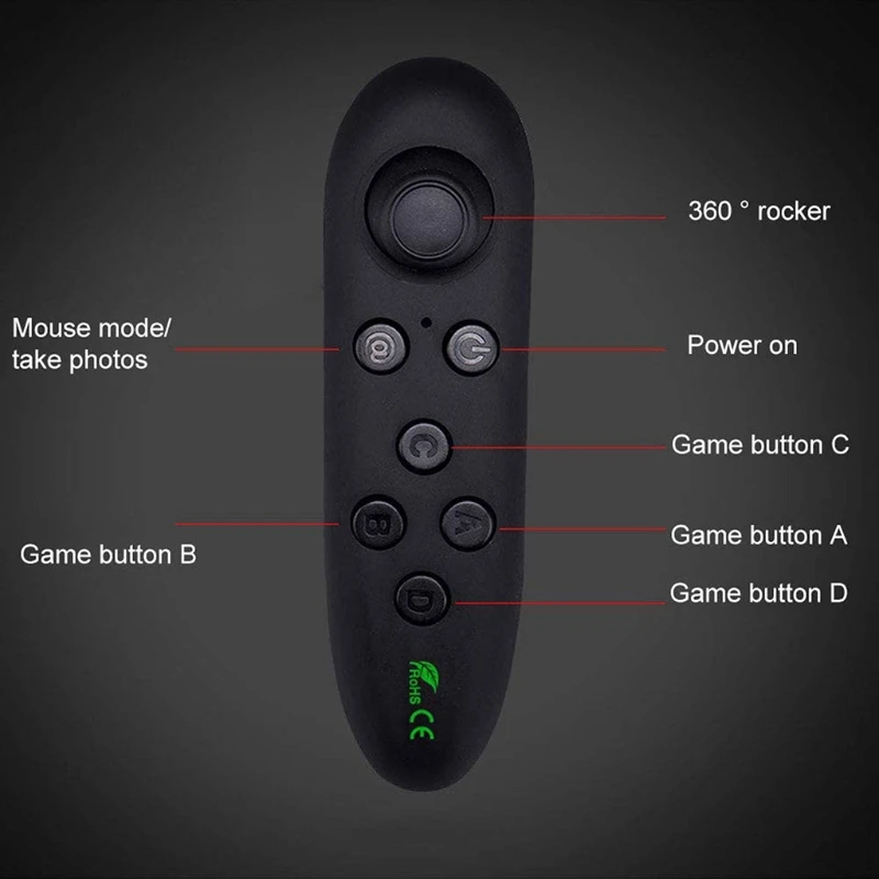 Wireless Bluetooth-compatible Gamepad Remote Controller for Joystick Game Pad Control 3D Glasses