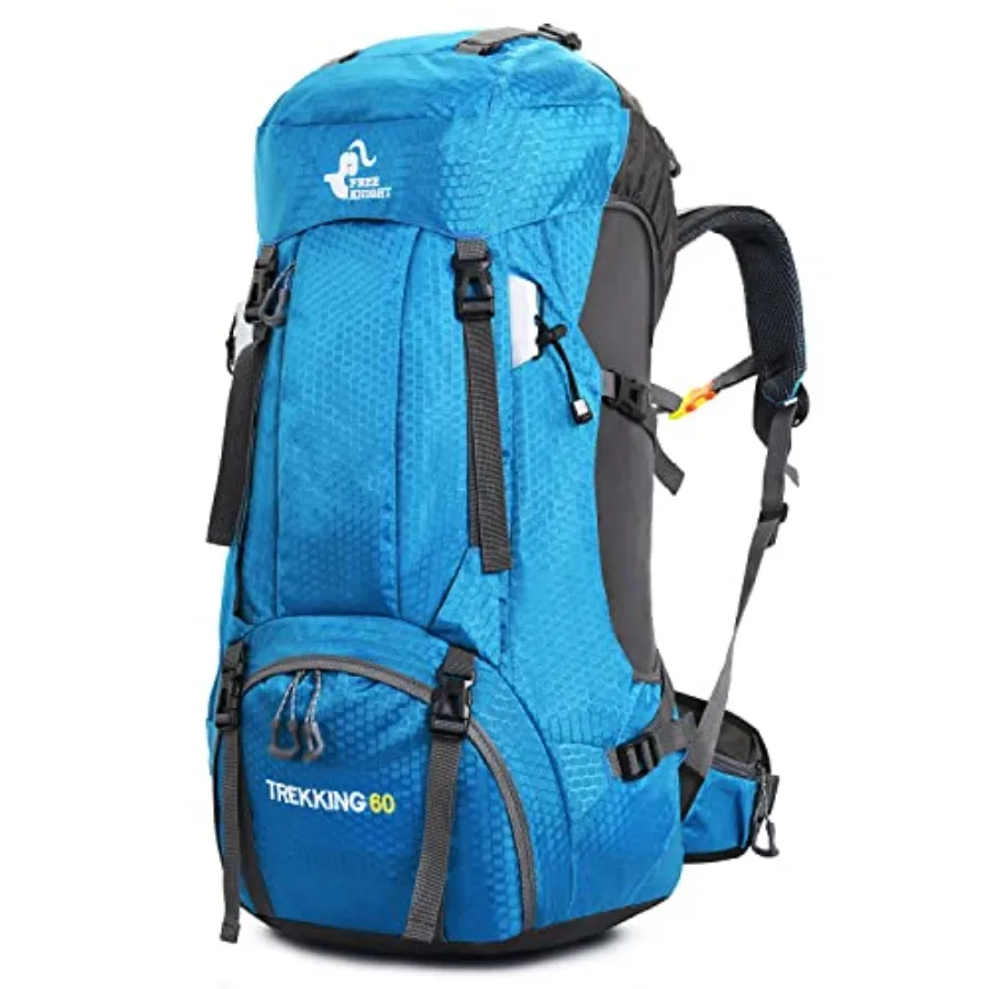

60L Waterproof Hiking Camping Backpack with Rain Cover, Large Outdoor Sport Travel Daypack Rucksack for Climbing