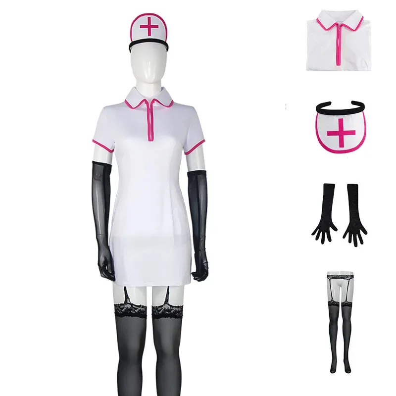 Makima Cosplay Anime motosierra hombre disfraz negro gabardina camisa uniforme peluca traje ropa de Halloween para hombres y mujeres