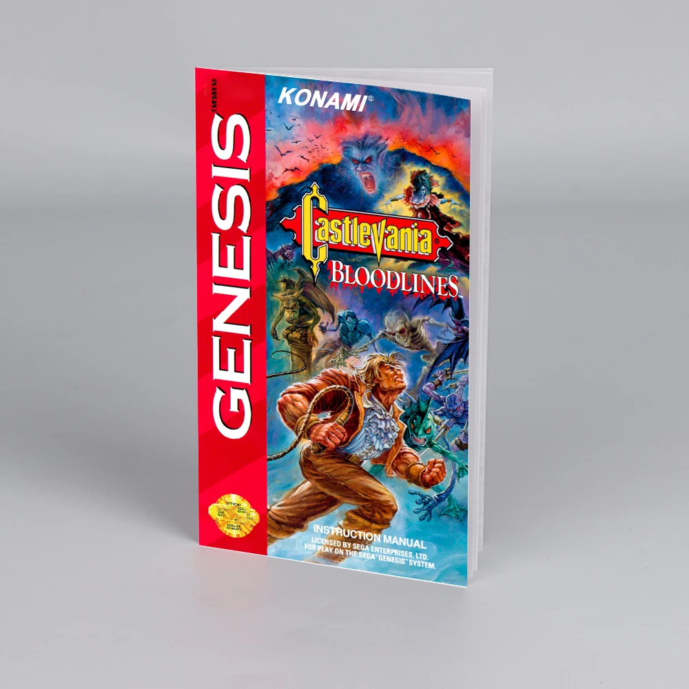 Castlevania - Bloodlines USA Manual for Sega 16 bit Megadrive Genesis High Quality Instructions