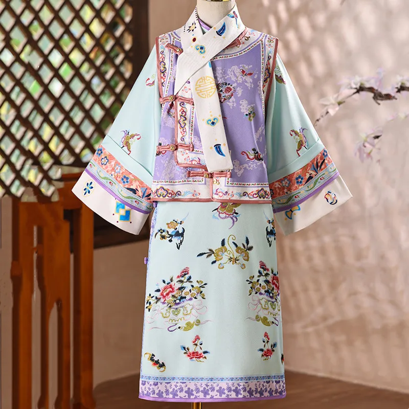 Cosplay Performance Two Piece Set Girl Outfit Ancient Costume Hanfu Suit Girls Qipao Kids Clothes Chinese Style Children's Sets