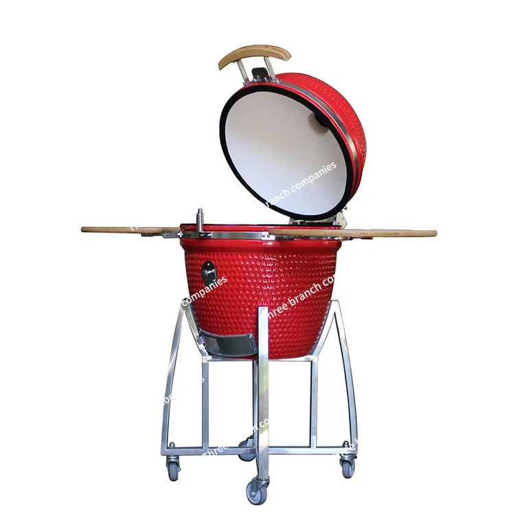 

21 inch ceramic stove BBQ ceramic stove charcoal smoked barbecue stove, big green egg ceramic barbecue stove