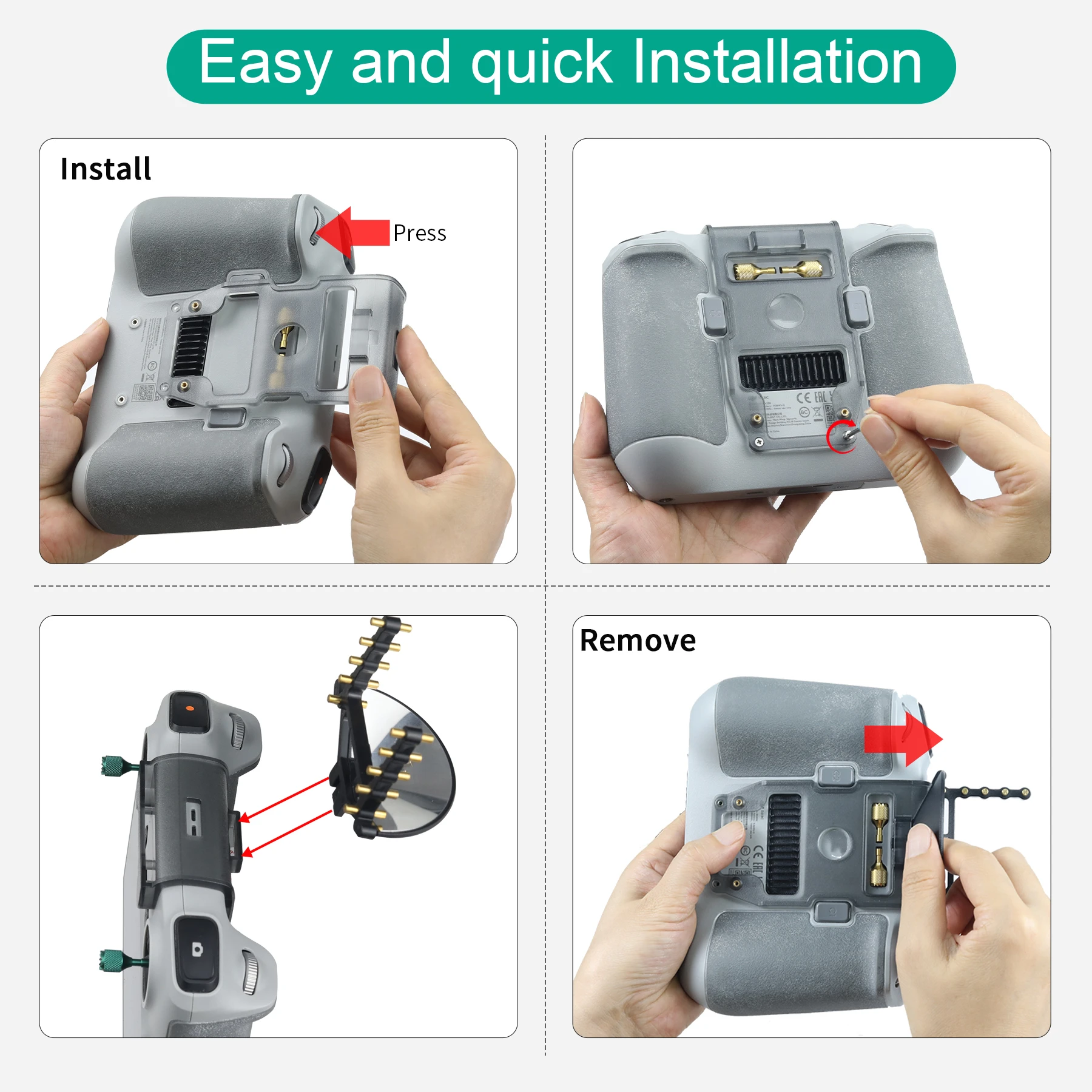 For DJI RC Remote Control Signal Booster For DJI MINI 3/MINI 3 Pro with Screen Remote Control Signal Booster Antenna Accessory