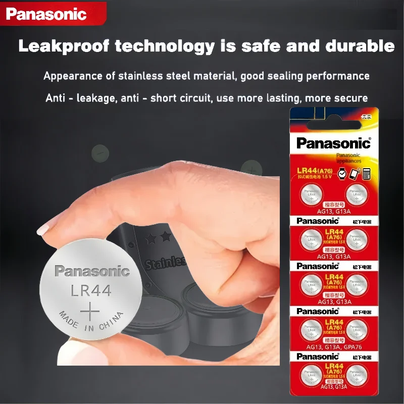 

10-40PCS Panasonic LR44 AG13 SR44 SR1154 Alkaline Batteries for Toys Calculator Remote Key Fob Coin Cell Battery LR44