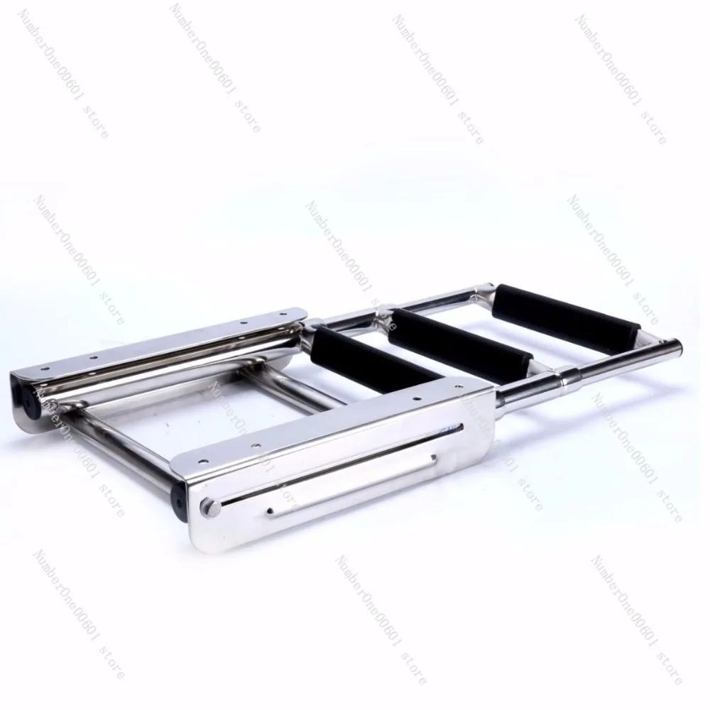 3 Steps Pulley Stainless Steel Under Platform Ladder for  boat accessories marine