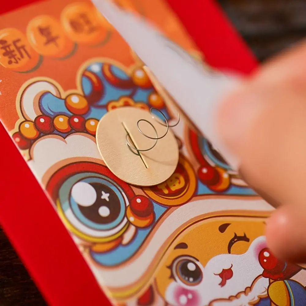 Chinese 3D New Year Red Packet Best Wishes Spring Festival 2025 Year Red Envelope HongBao Blessing Lucky Red Pockets Bless