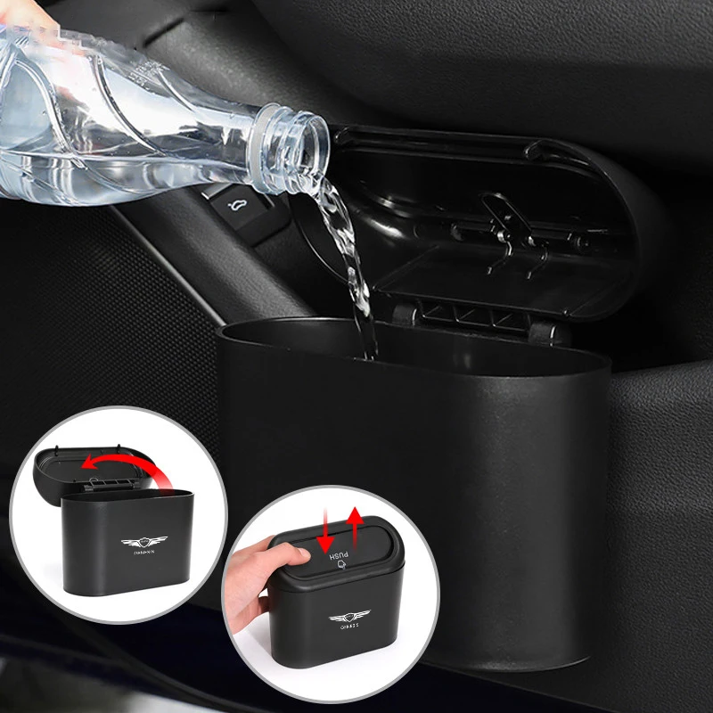 Car Trash Can Auto Storage Box Rubbish Holder Bin For GENESIS GV60 Suv Coupe 3.8 GV80 GV70 G70 G80 G90 Interior Accessories