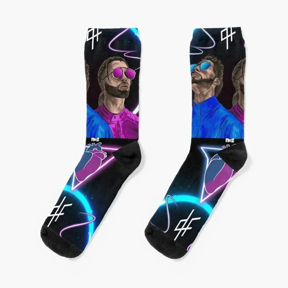 PNL - DF COEUR ET TETE DANS L'ESPACE Socks anime Argentina Thermal man winter japanese fashion Women Socks Men's