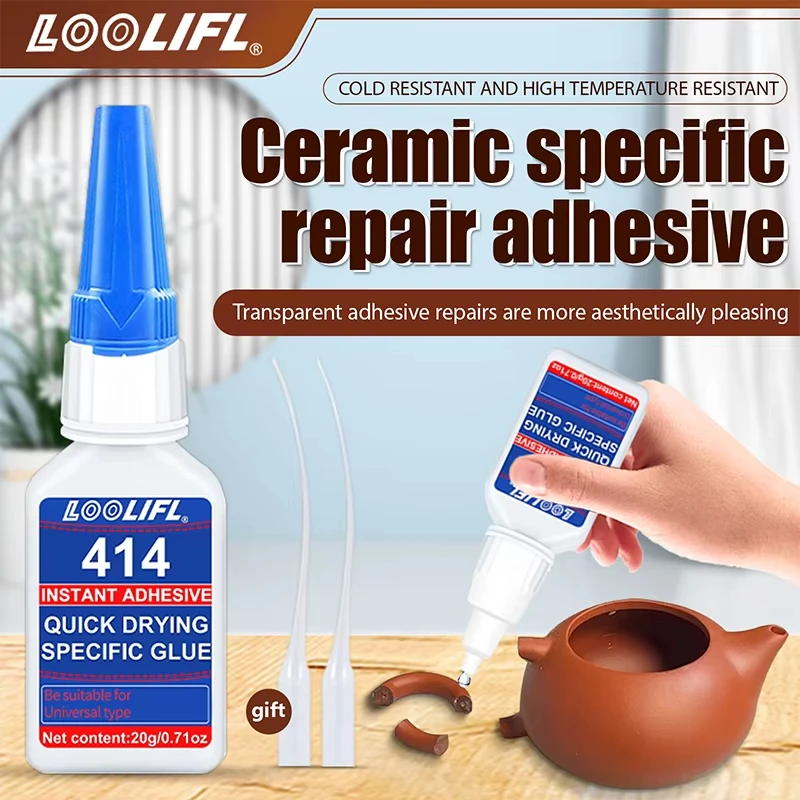 Loolifl414 Instant Adhesive Strong Welding Glue 20g Quick-Drying Special Super Glue Universal Multi-Purpose Cyanoacrylate Glue Suitable for Metal, Plastic, Shoes, Ceramics, Stone, Glass, Leather, and Jade Crafts Repair