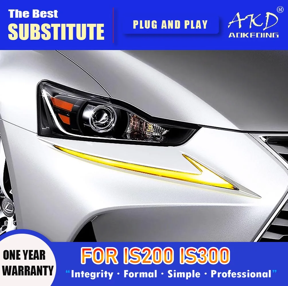 

AKD for Lexus is200 IS300 Day running light LED 2016-2020 Daytime Running Lights Dynamic Trun Signal Lamp DRL Accessories Upgrad