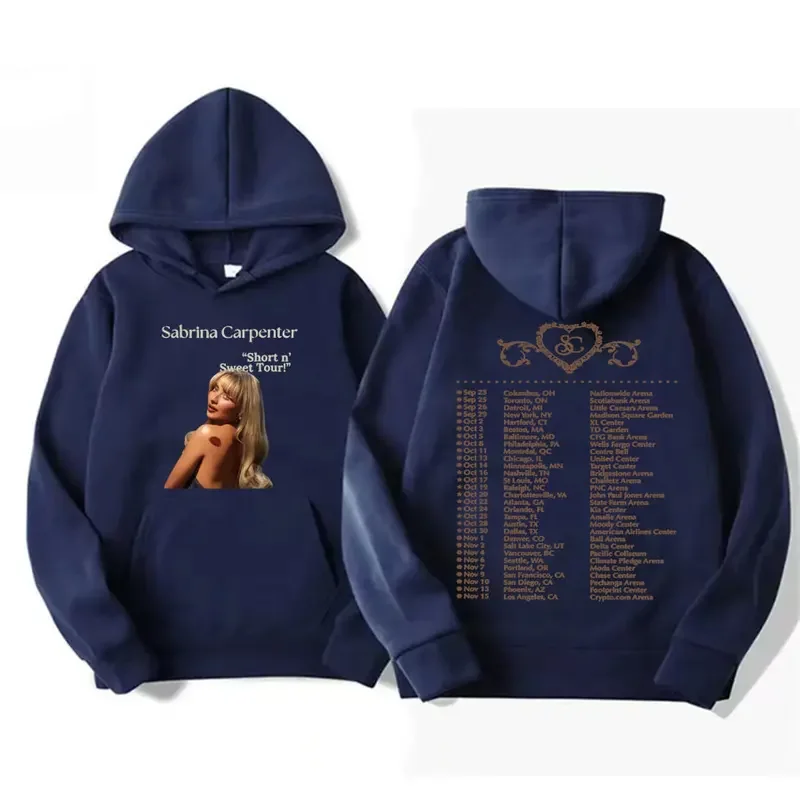 2024 Sabrina Carpenter Short N Sweet Tour Sweatshirt Men Women's Fashion Aesthetic Casual Hoodie Retro Hip Hop Streetwear Hooded