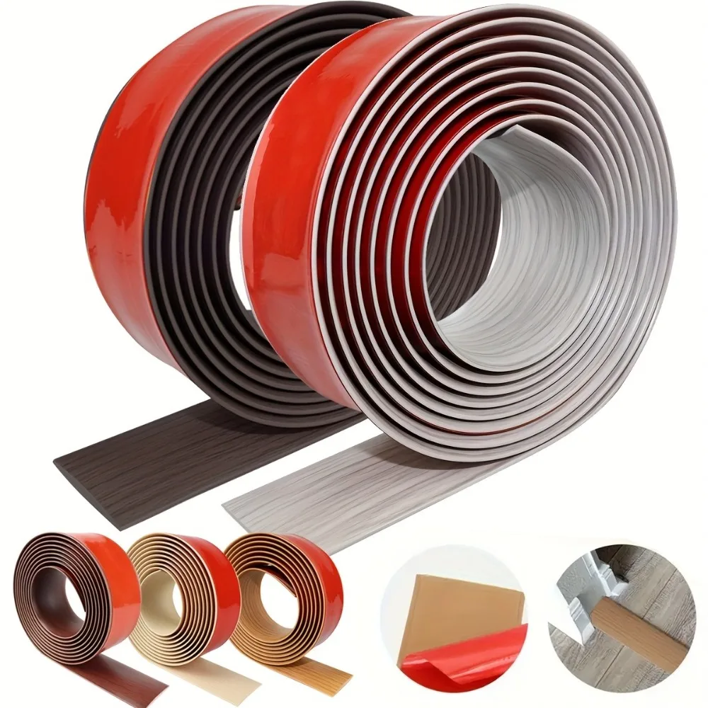 

Door Bottom Sealing Strip Self-adhesive Wood Grain Floor Cover Strip Carpet Edge Trim Floor Transition Door Threshold Gaps Strip