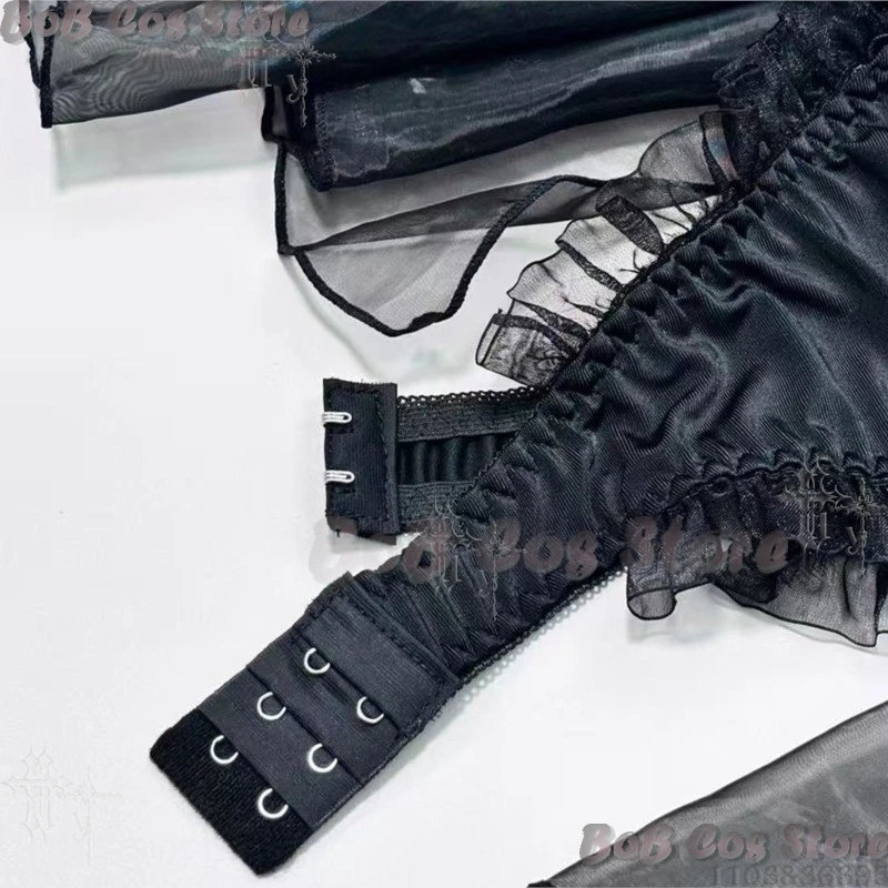 Dark Gothic Original Cosplay Outfit Lace Patchwork Cincher Jumpsuit Bunny Maid Costume For Female Cos Event Comic Show Halloween