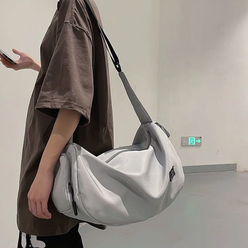 Sac à Bandoulière de Grande Capacité pour Homme et Femme, Sacoche Harajuku Hip Hop de Bonne Qualité pour Étudiant, Voyage en Plein Air