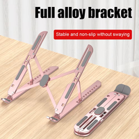 Portable Aluminum Laptop Holder Stand Adjustable Alloy Foldable Notebook Computer Non-Slip Bracket Lifting Cooling Holder