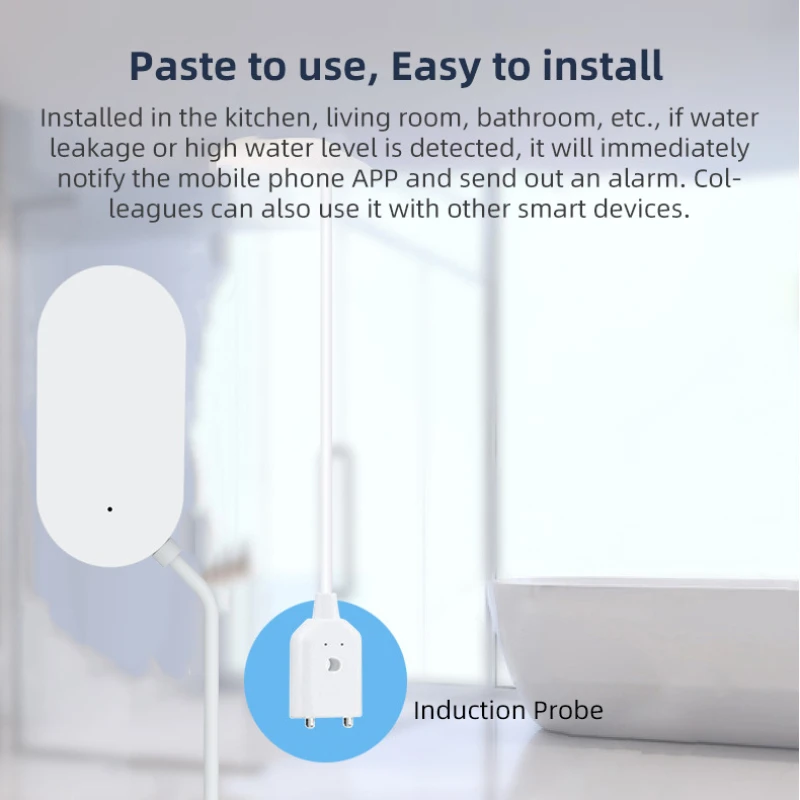 ZB-WI-5 Tuya Water Detector Wireless Water Level Sensor Intelligent Linkage Water Overflow Alarm Detector