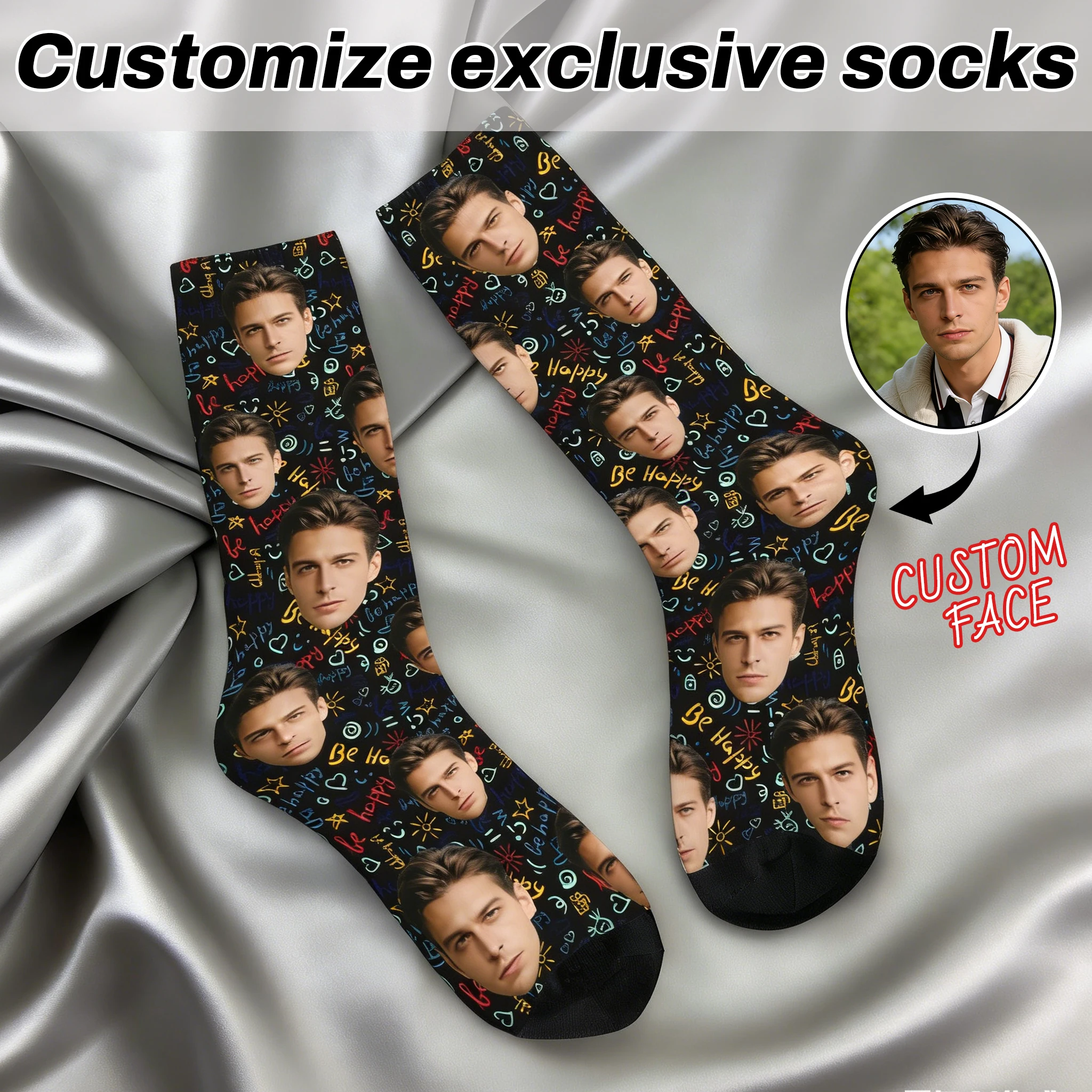

Custom avatar socks for men and women custom photo socks personalized picture socks photo socks personalized gifts