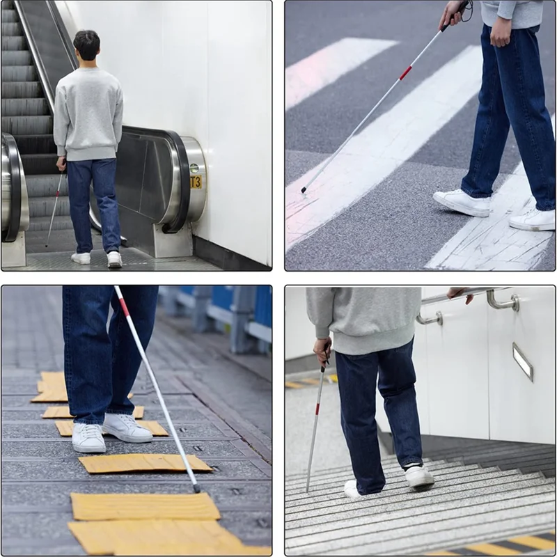 SEWS-قصب أعمى قابل للطي مضاد للانزلاق قصب أعمى للرؤية ضعاف وأعمى الأشخاص للمكفوفين وضعاف البصر #4