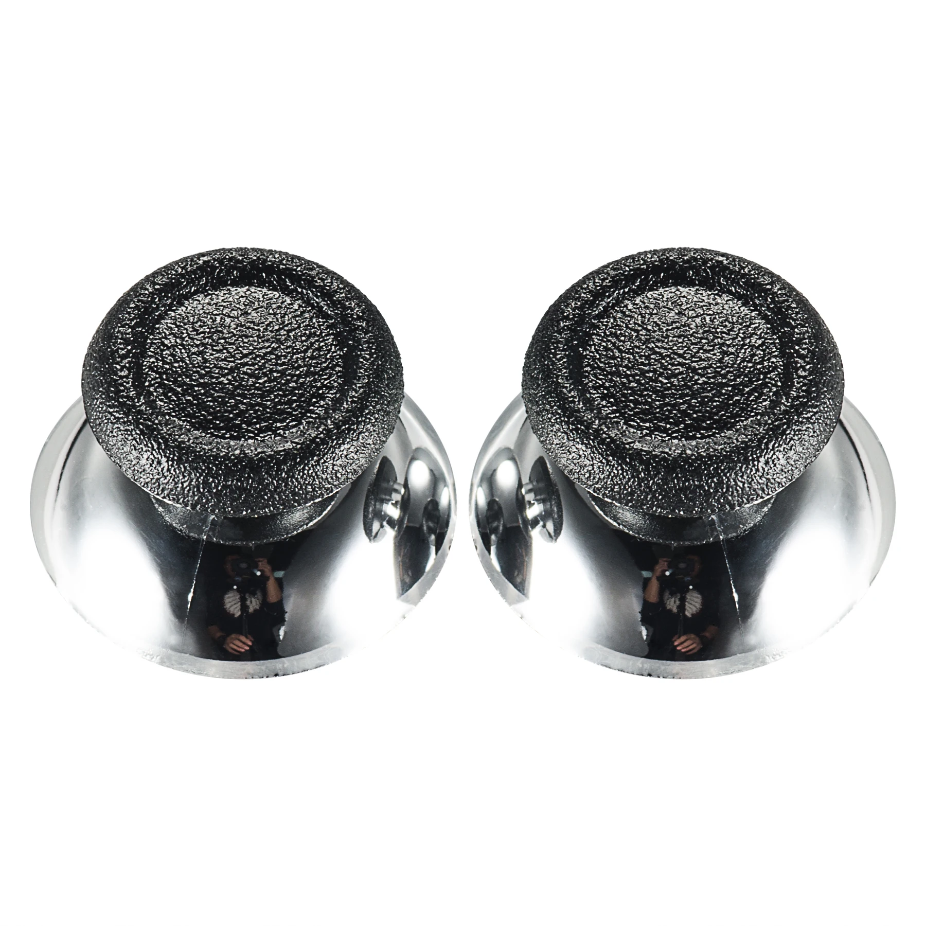 EXtremeRate 크롬 아날로그 썸스틱 조이스틱 스틱 캡, PS4 슬림, PS4 프로 컨트롤러용, 2 개