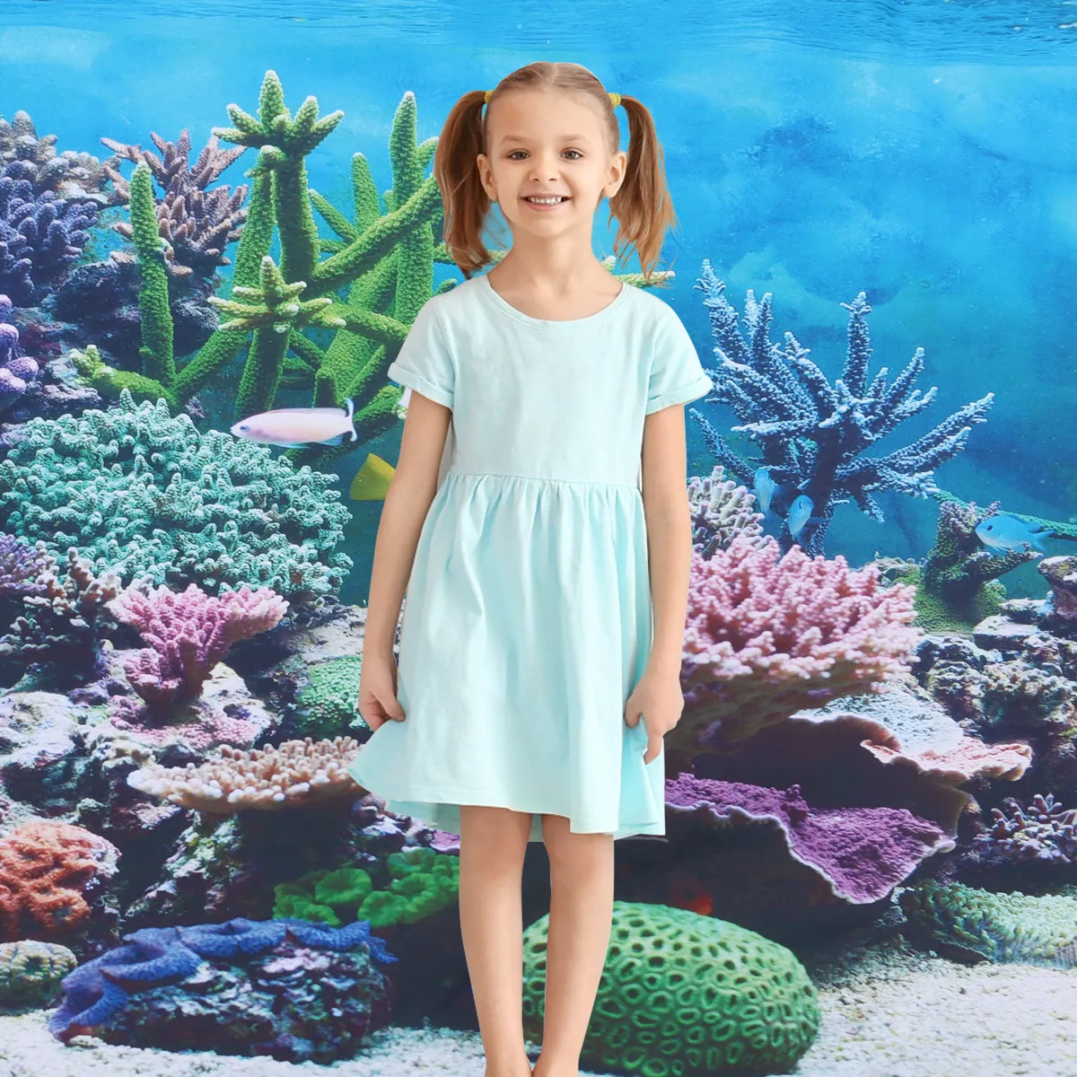 

Photography Backdrop Ocean Surfing Aquarium Background Fish Tank Eucalyptus Adhesive