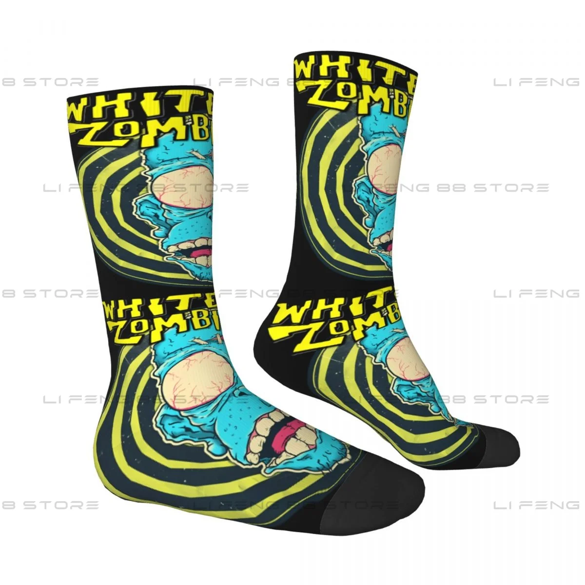 White Zombie Men Women Socks Windproof Novelty Spring Summer Autumn Winter Stockings Gift