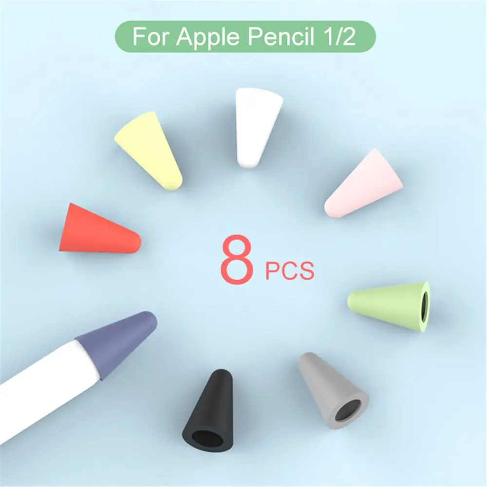 Spare Anti Noise Non Slip Nib Protector Friction Smooth Tips Sleeve Wrap Tip Cover Case For  Pencil 1 2 iPad Pro Mini Air