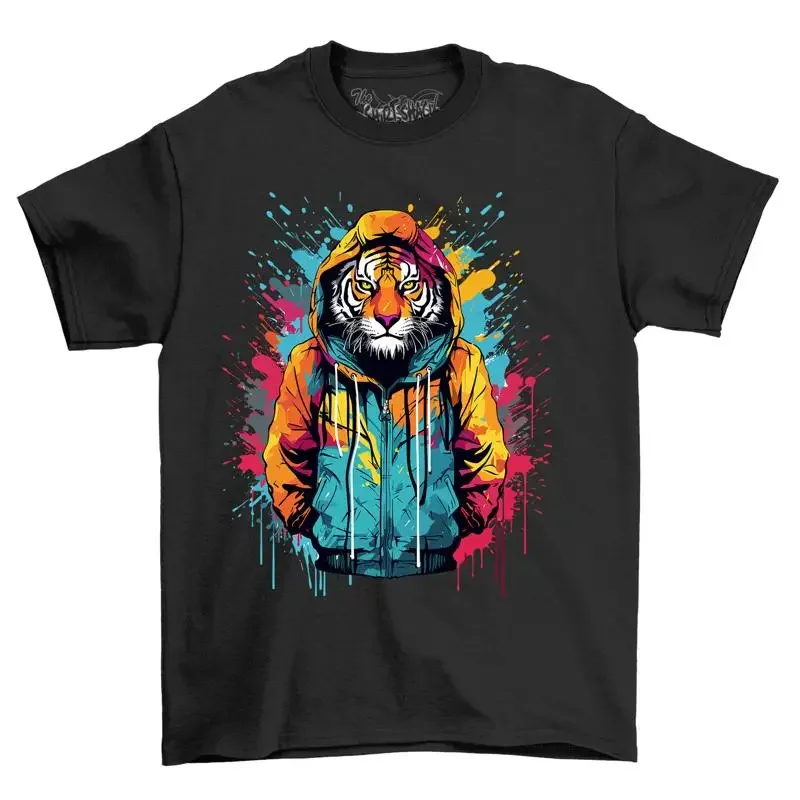 Tigers Paint Drip Design t shirt Roaringly Funny and Fierce Un