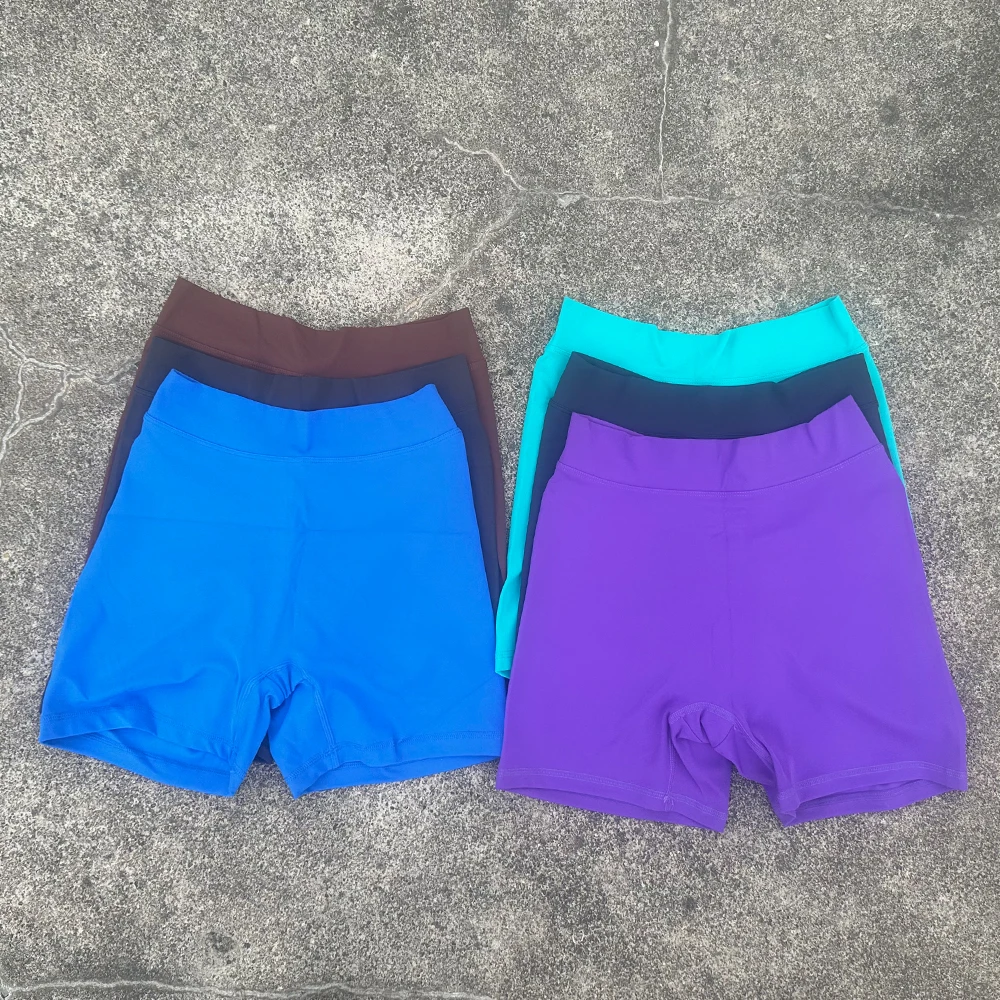 Women V-Back Shorts High Waisted Hip Lifting Yoga Shorts Women's Nylon Tight Fitting Shorts Training Sports Fitness Pants