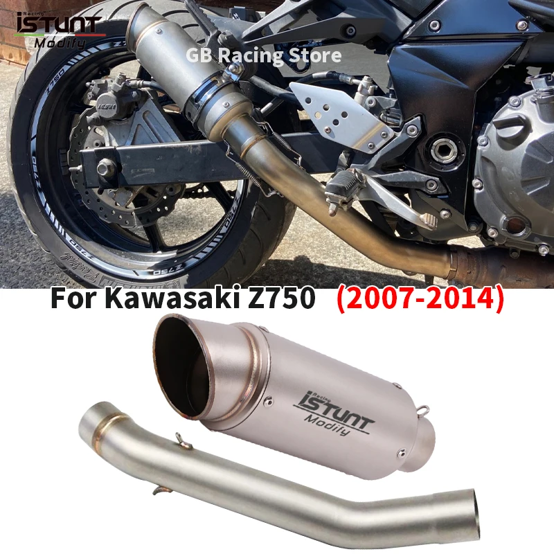 Slip on per Kawasaki Z750 Z 750 2004 - 2008 Silenziatore di scarico moto modificato Mid Link Collegare il tubo con silenziatore DB killer