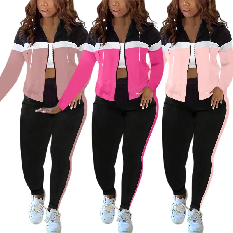 

Pant Set Women Two Piece Sets Hooded Matching Sets Jogger Y2k Sweatshirts Coats Long Pants Tracksuit Sports Suit Sportswear