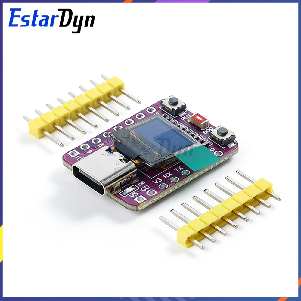 ESP32-C3 Development Board with 0.42 inch OLED, WiFi Bluetooth IoT Module Ceramic Antenna for Arduino