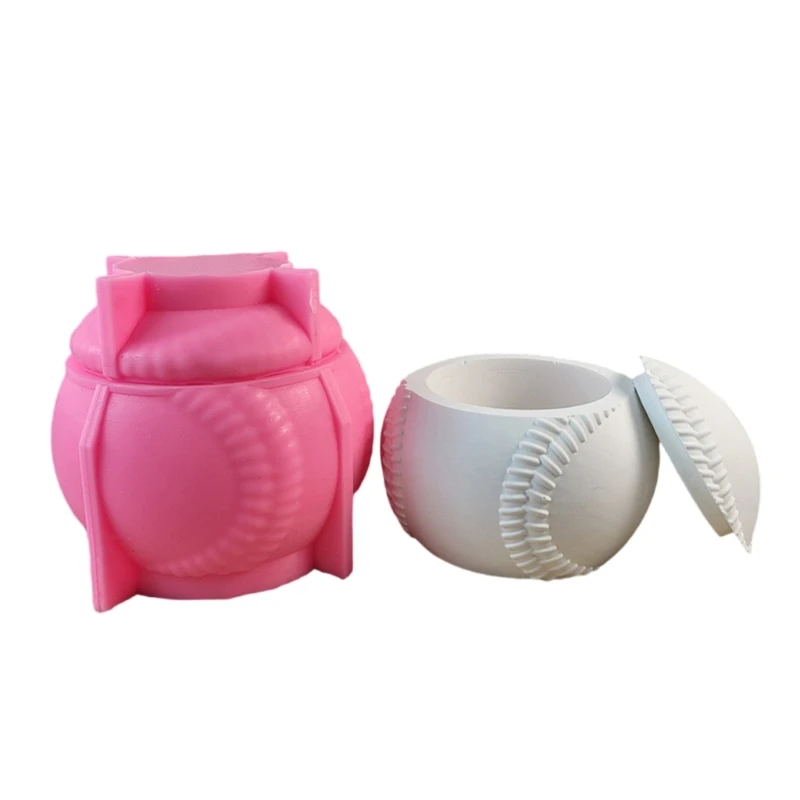 2 Pack Silicone Mold Baseball Holder Easy Release and Reusable Texture