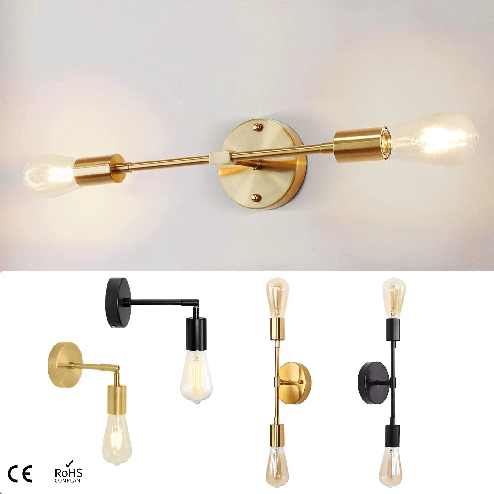 

Double Heads Wall Lamps Decor Modern Nordic Light Fixtures Corridor Aisle For Living Room Bathroom Indoor Lighting Sconces