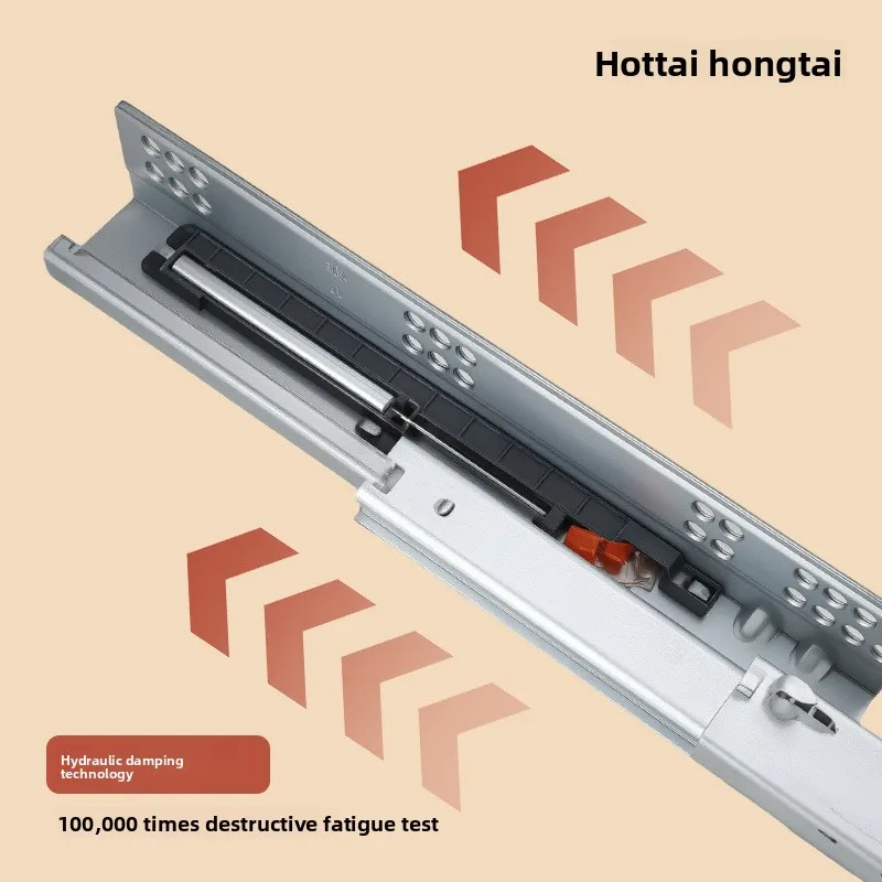 Three Stage Concealed Undermount Drawer Slides Soft Close Silent Damping Rails Ycs To Inch Length Options Wardrobes Cabinets