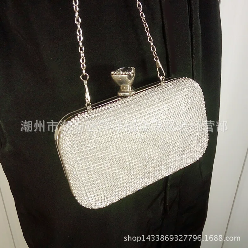 Dinner Bag, Diamond-Encrusted High-End Banquet Bag, Women'S Clutch Bag, Shoulder Portable Chain Bag Bolsos Elegantes Para Dama