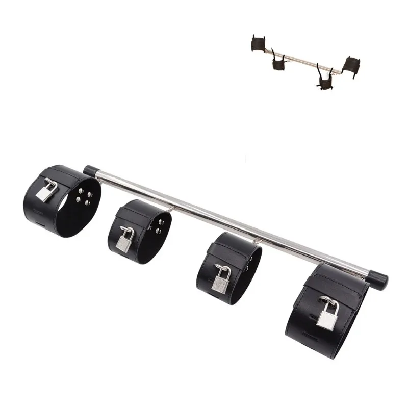 الجنس عبودية بار مفرشة اللعب BDSM أصفاد SM الرقيق الساق ضبط النفس قابل للتعديل أصفاد مفتوحة الفخذ عبودية والعتاد 18 مجموعات ألعاب الجنس #3