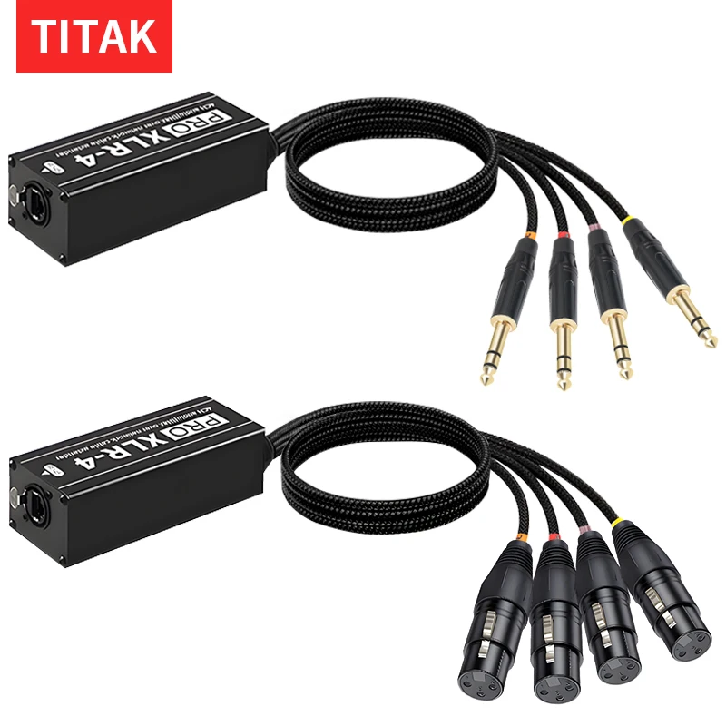 Extension Ethernet STP RJ45 Cat5/Cat6 à 4 canaux XLR 3 broches pour scène en direct, son, éclairage, Studio d'enregistrement Audio