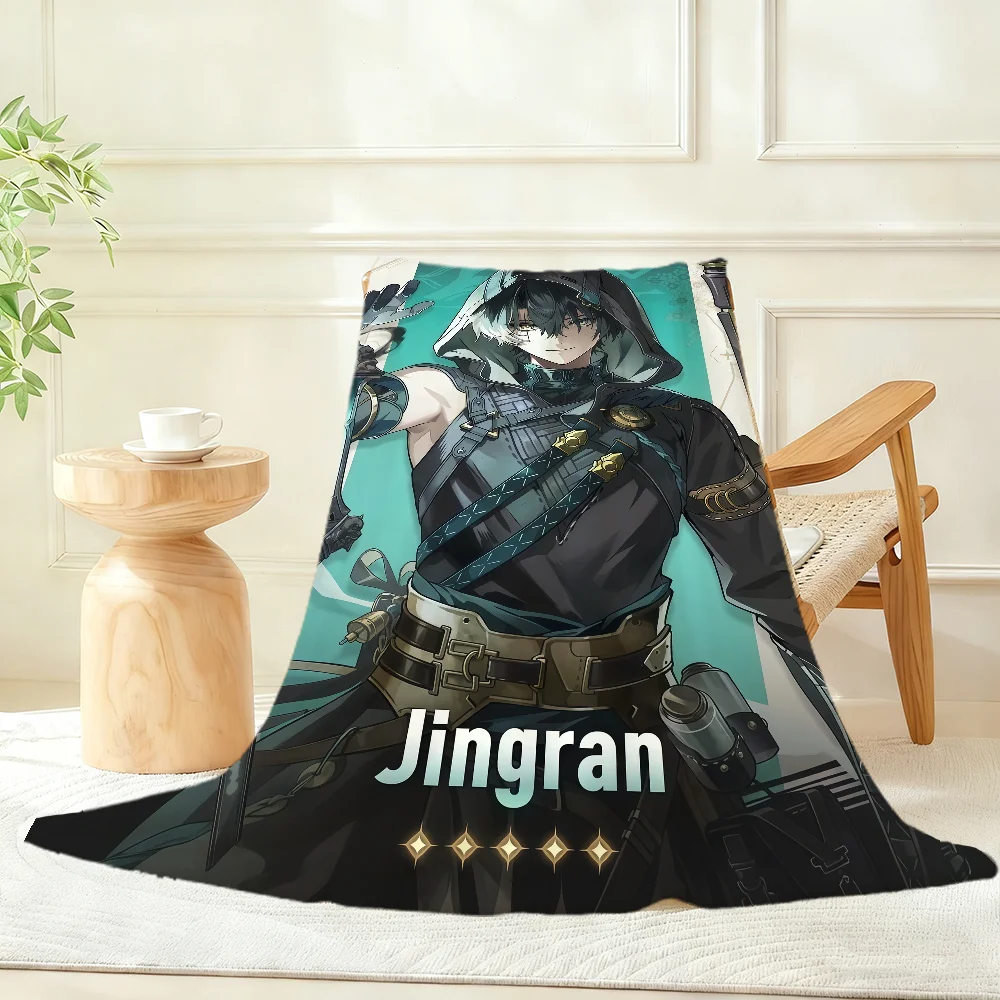 Jingran W-Wuthering Game W-Waves Blanket Throw Super Cosy Plush Living Room Sofa Couch Childish Birthday Gifts