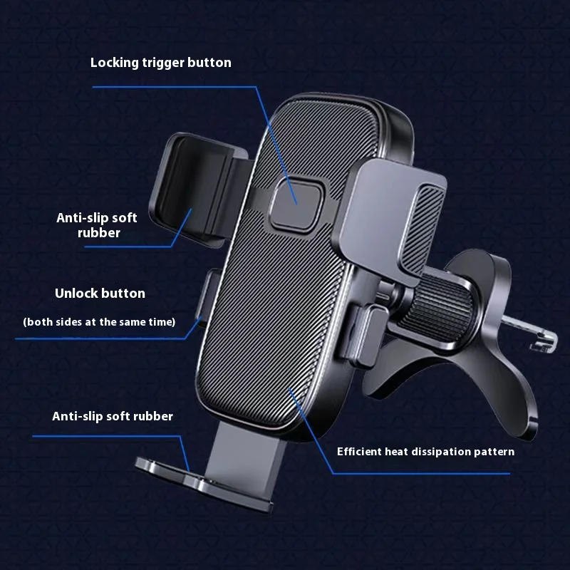 Universeller Autotelefonhalter für Lüftungsschlitze mit 360° °   Rotations-Smartphone-Halterung für alle Smartphones