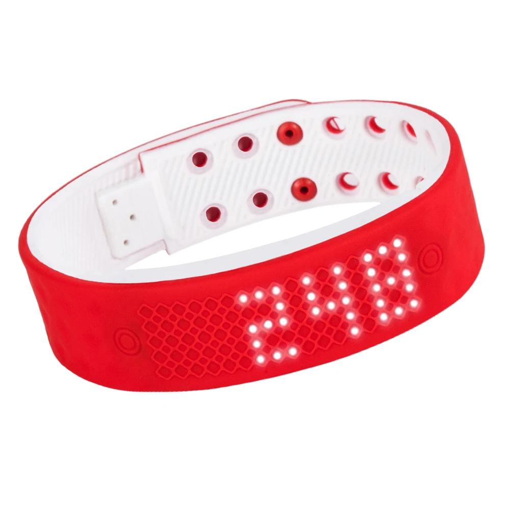 

Smart Bracelet LED Digital Watch Adjustable Buckle Fitness Sports Wristb Gift Red Silicone B Multifunctional