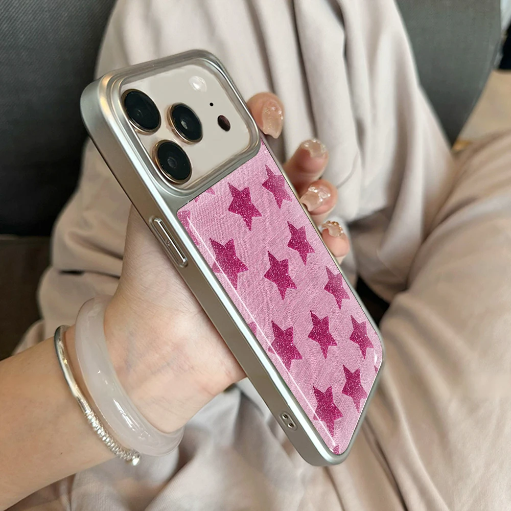 Neue bunte Sternen-Druckguss-INS-Hülle für iPhone 15 17 13 Pro Max Phone 11 12 ProMax 14 15 16 Plus Hüllen Stoßfeste Luxus-Coque – Detail 6