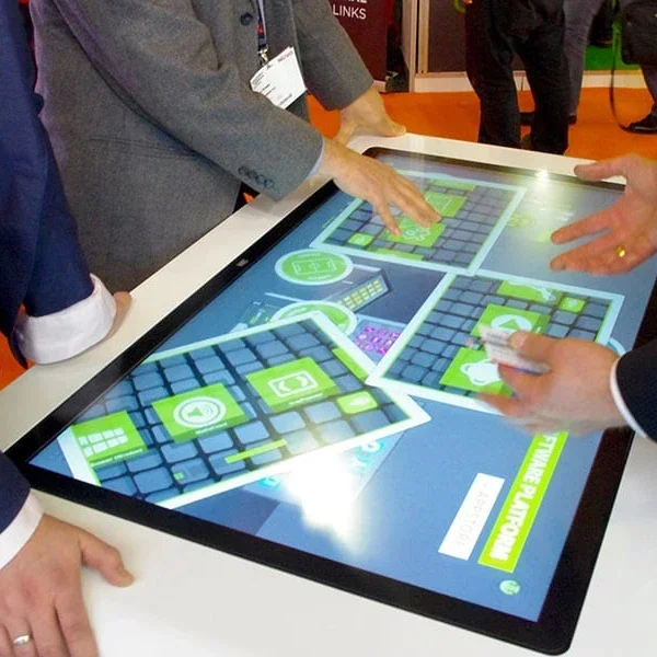 43 inch object recognition restaurants smart digital interactive price multi touch screen coffee shop dining table for education