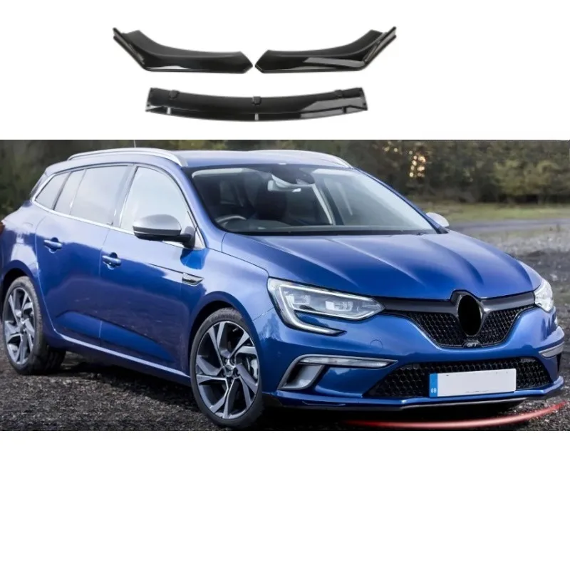 Para Renault Megane 4 2016 2017 2018 2019 2020 2021 2022, Kit de Modificación de Decoración de Carrocería, Spoiler Delantero, Divisor de Parachoques
