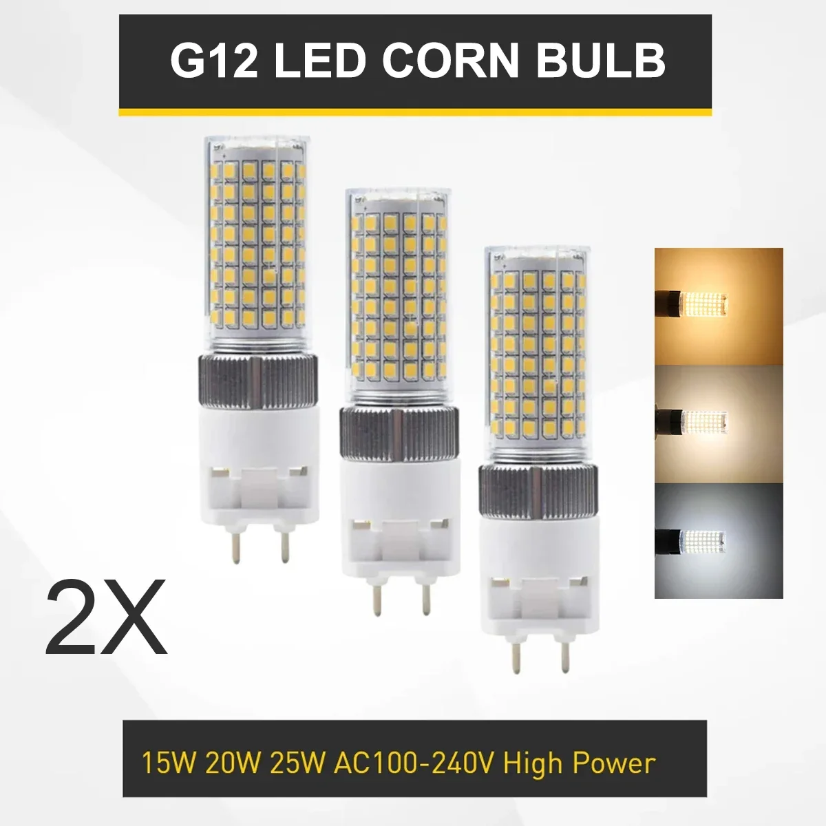 

Pop 2X G12 15W 20W 25W Светодиодные кукурузные лампы Лампа Холодный белый 110V 220V Теплый белый Декоративные светильники 4000K Освещение Энергосбережение