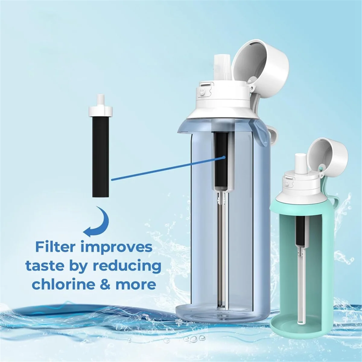 استبدال فلتر زجاجة المياه الساخنة لـ Brita BB06 لفلتر الزجاجة الرياضية ذات الجوانب الصلبة من Brita (20 عبوة)