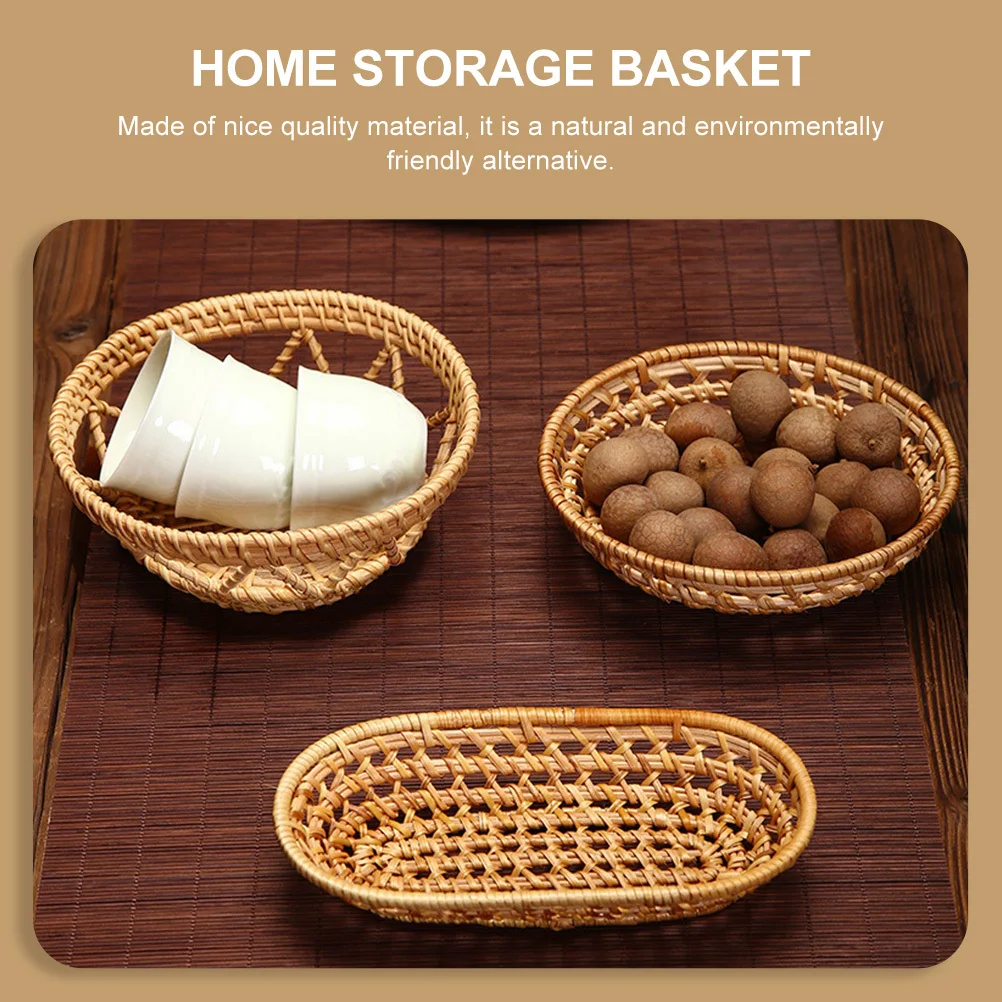 

Storage Basket Woven Design Portable Fruit Vegetable Container For Home Decor Basket Indoor Decor Fruits Storage