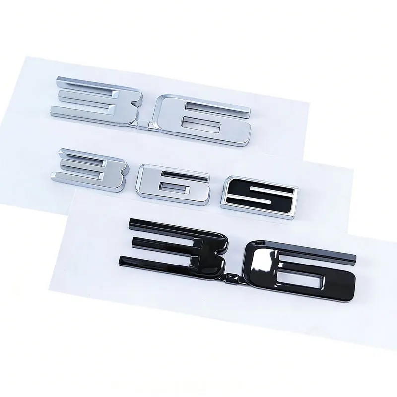 Etiquetas Adhesivas para Maletero 3.6 36S, Emblemas para Cadillac CTS SRX SLS CT456 XTS XT, Adhesivos Traseros 36S 3.6, Accesorios para Modificación de Automóviles