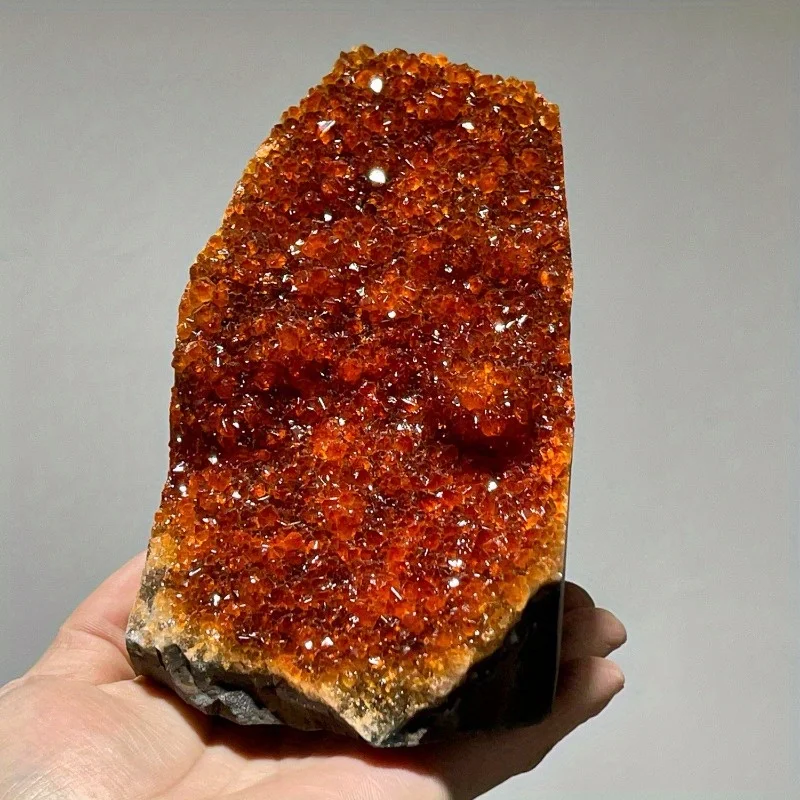 

Elegant Orange Crystal Cluster - Perfect for Home Decor, Gifts & Crafts | Ideal for Valentine's Day, Christmas & Holidays